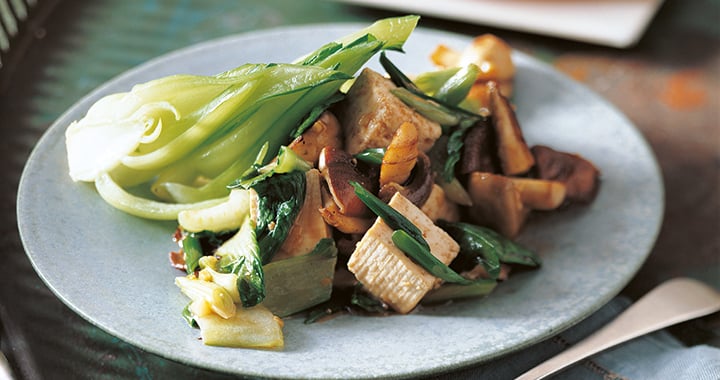 Mushroom and tofu sitr fry