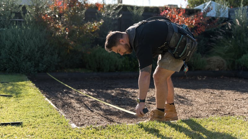 Marking the deck area
