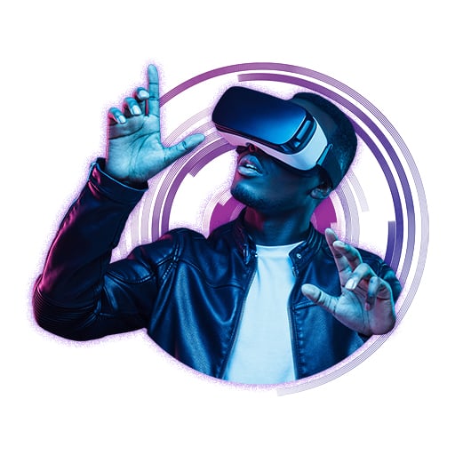 gaming guy vr use