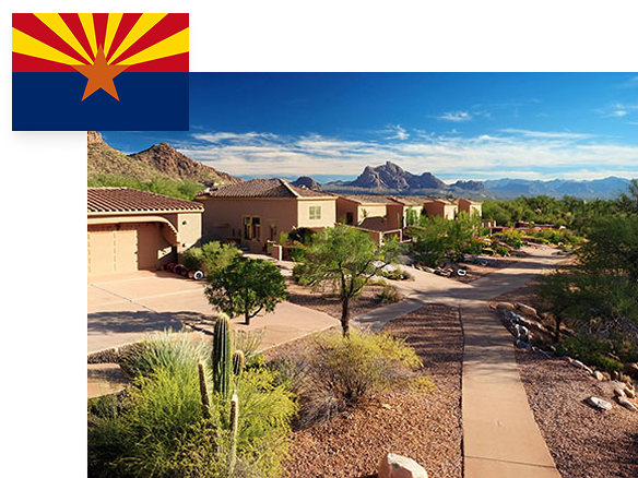 Houses with Arizona flag image