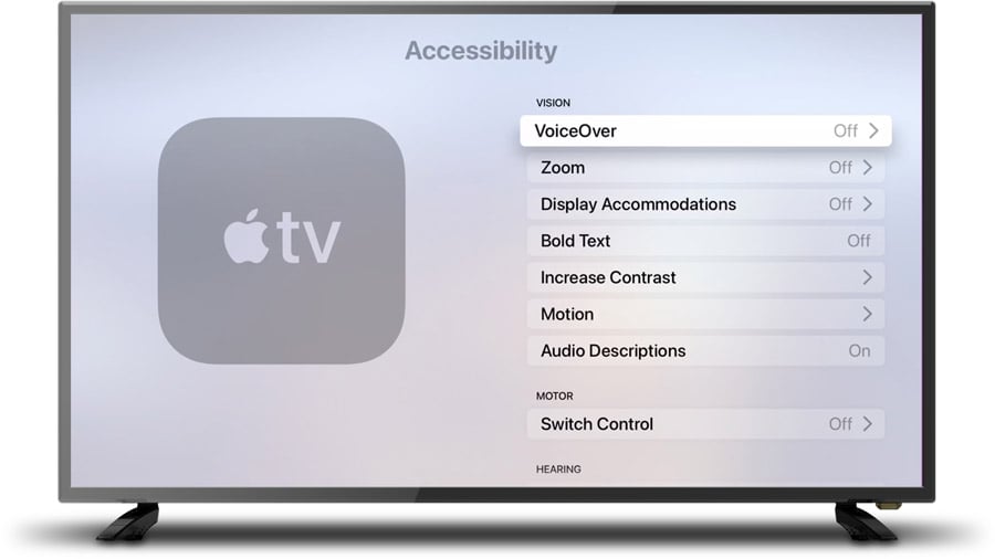 apple tv setup screen