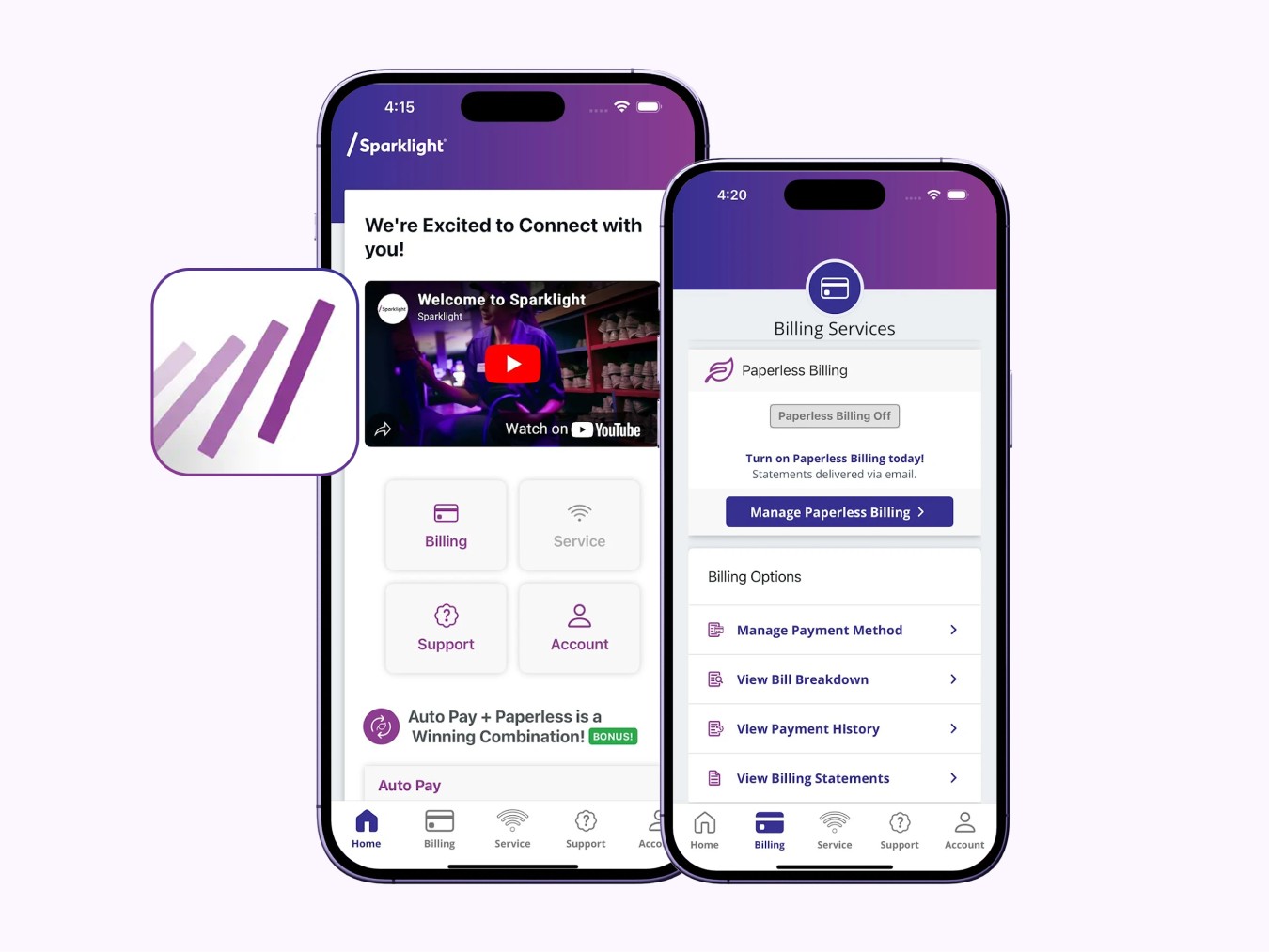 Sparklight mobile app