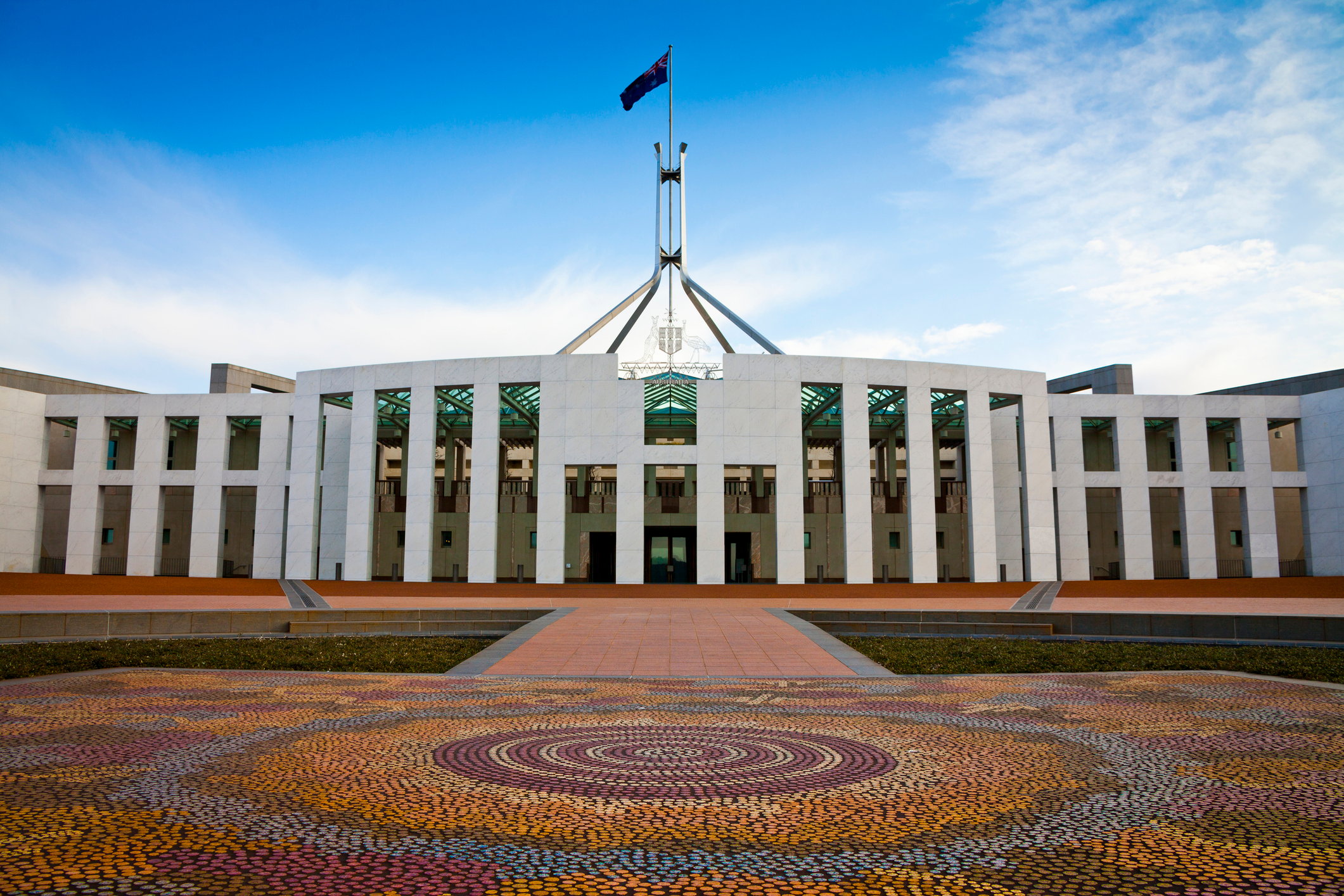 Parliament house in Canberra