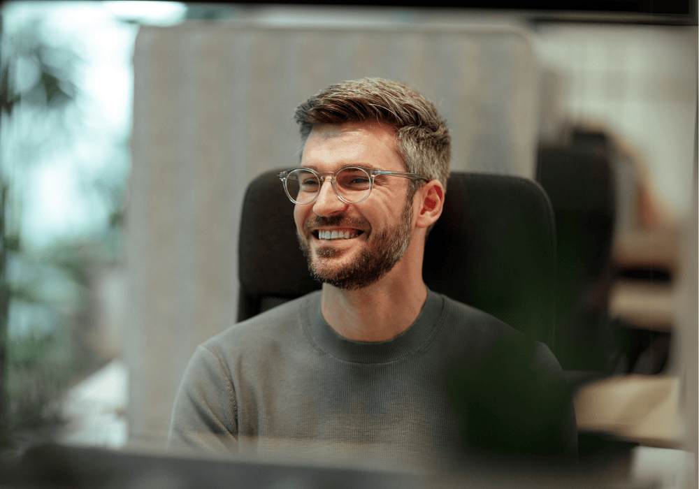Adviser smiling