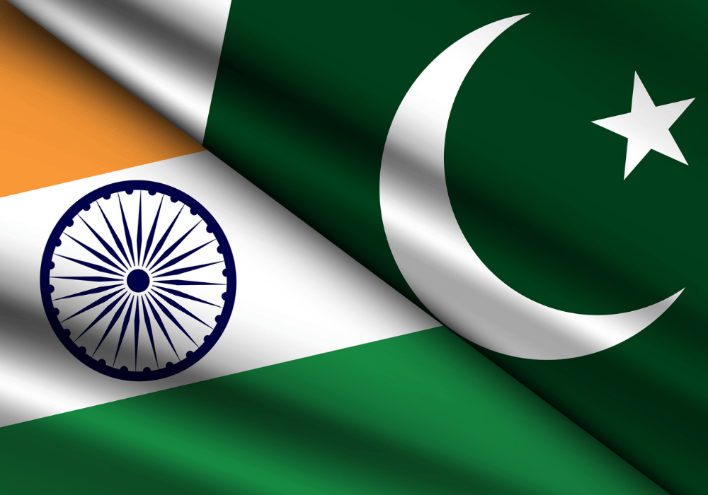 Two Flags of India and Pakistan