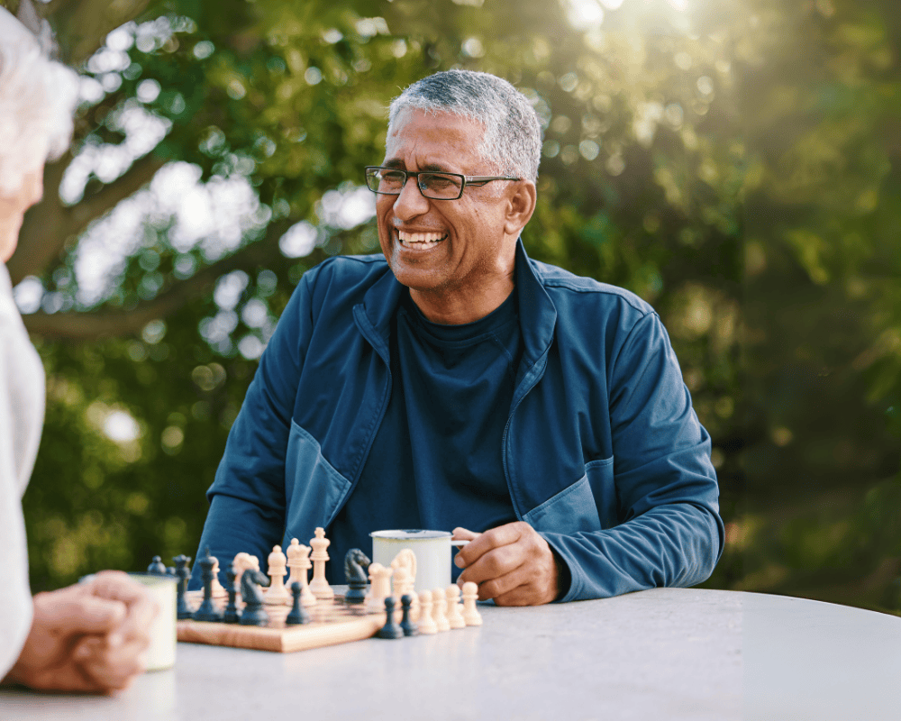 two men playing chess