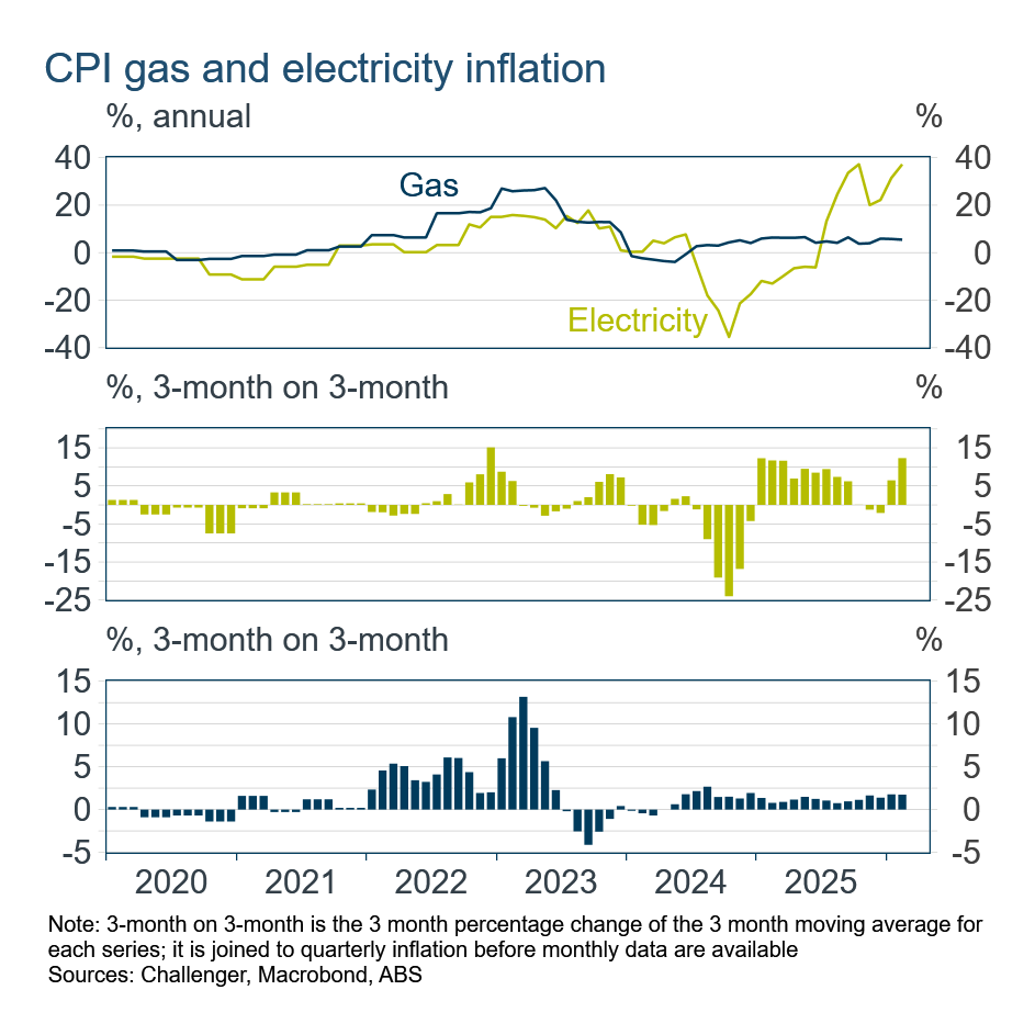 CPI electricity and gas inflation