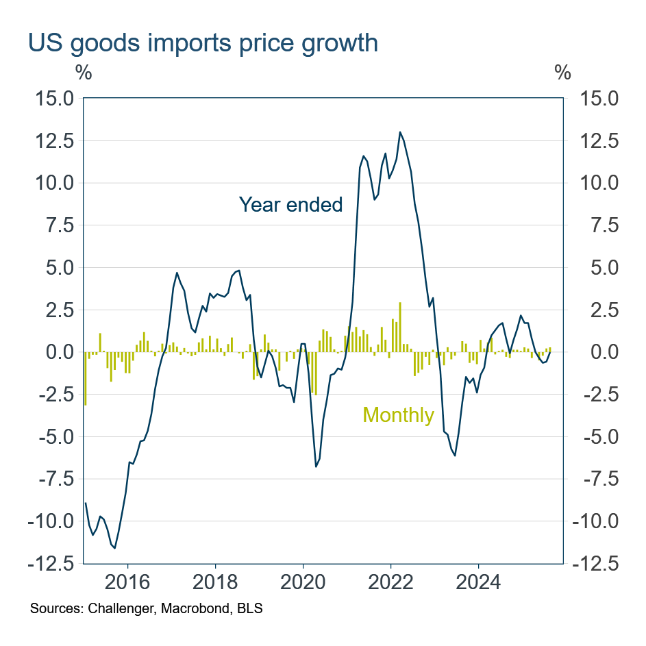 US goods imports price growth