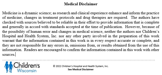 Medical disclaimer