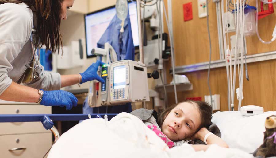 Peyton receiving chemotherapy