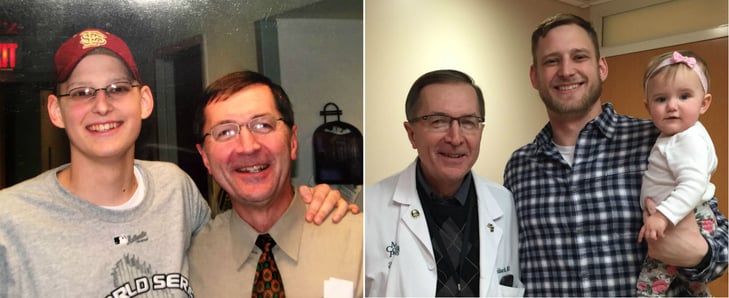 Nate Hinze with doctor