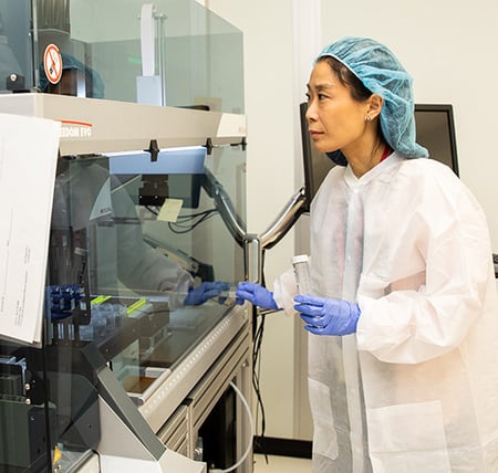 Aoy Tomita-Mitchell in the TAI Diagnostics Lab