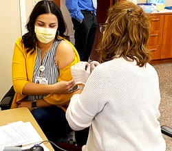 Margo Diamond-Robertson, qualified treatment trainee COVID-19 vaccine