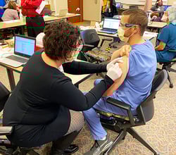 Scott Knutson, health unit coordinator, Pediatric Intensive Care Unit COVID-19 vaccine