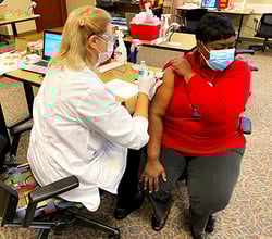 Vickie Griffin, secretary, Sickle Cell Clinic COVID-19 vaccine