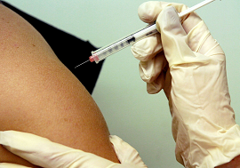 Receiving a shot in the arm