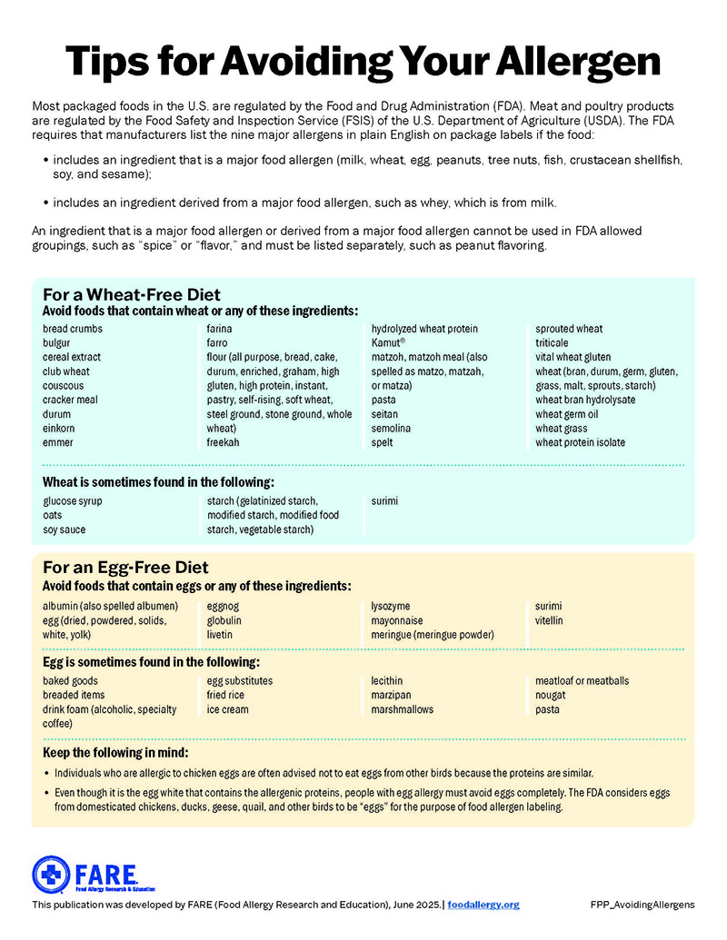 1872EN Tips for Avoiding Your Allergen Page 1