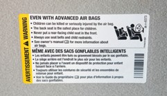 air bag label