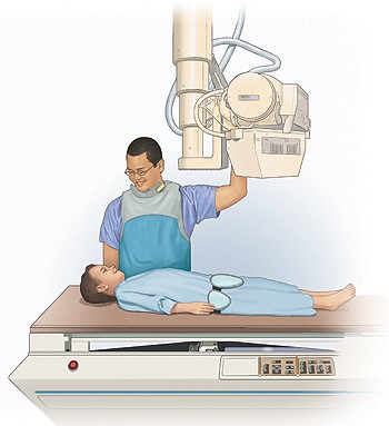 x ray with child
