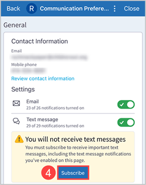 General Communication Preferences in the MyChart app
