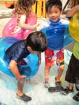 Children playing in water