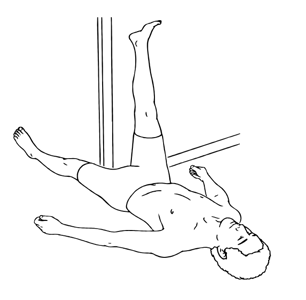 leg stretch on wall