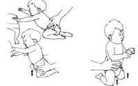 baby kneeling