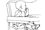 niño en el asiento