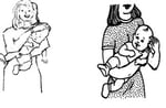 holding baby