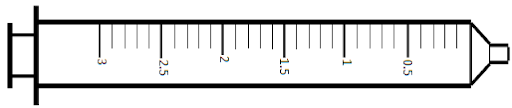 Vector image of a 3mL syringe