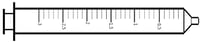 Vector image of a 3mL syringe