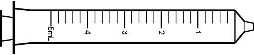 vector image of a 5mL syringe