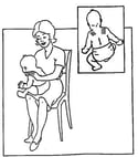drawing of woman with child