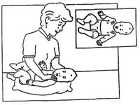 drawing of father with child
