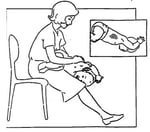 drawing of woman with child