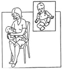 drawing of woman with child