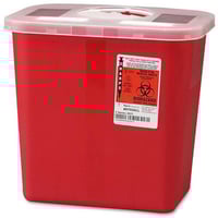 red sharps container