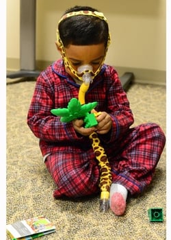 child wearing CPAP