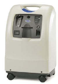 white stationary oxygen system