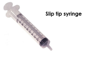 Slip tip syringe