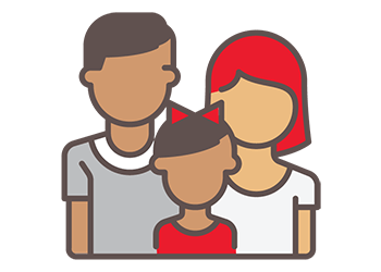 illustration of parents and child