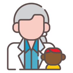 illustration of doctor and child