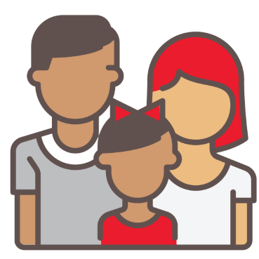 illustration of parents and child