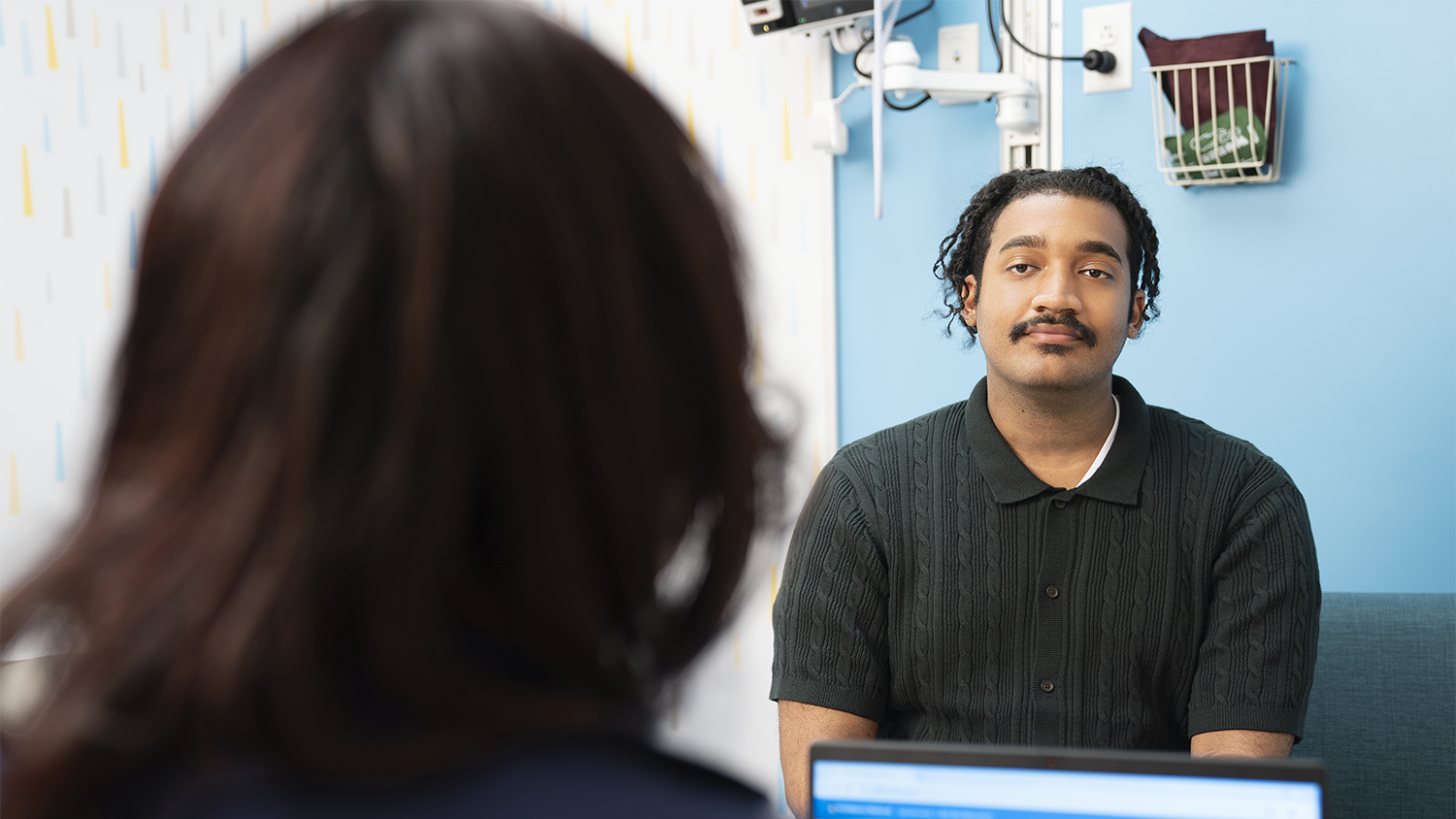 Provider speaking with a patient