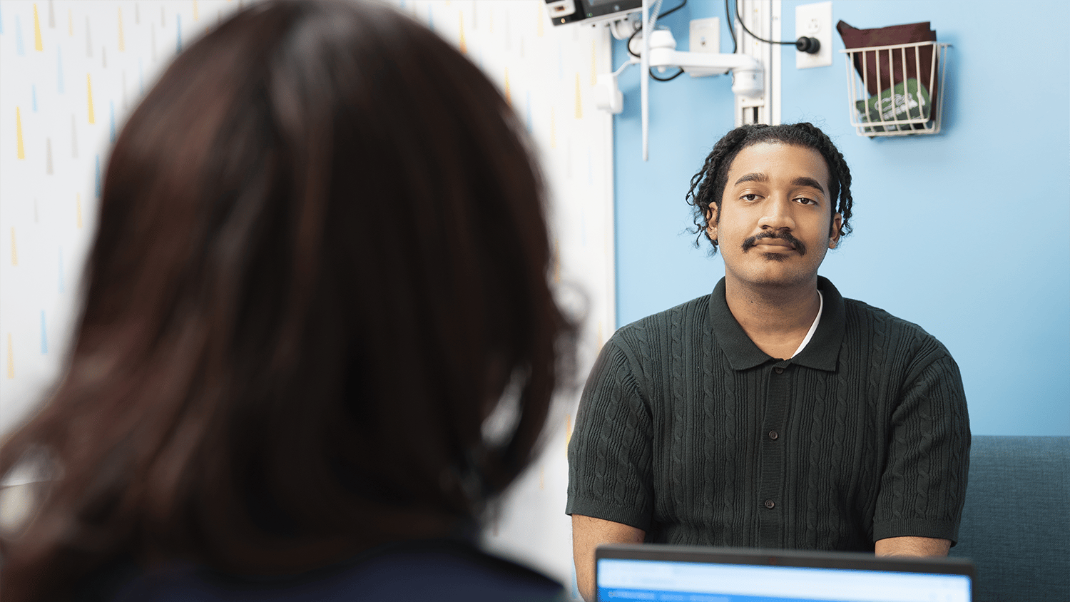 Provider speaking with a patient