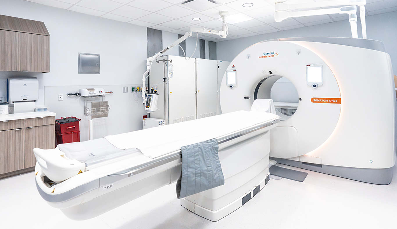 MRI machine in a white room