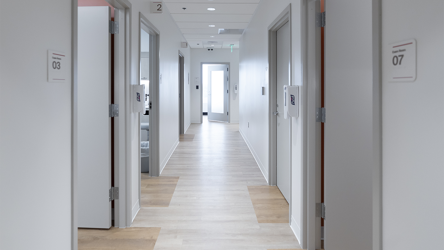 Hallway to the patient exam rooms