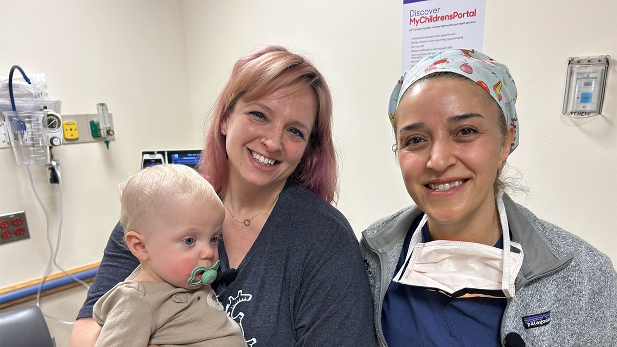 Lincoln and his mom reunited with provider's who saved his life