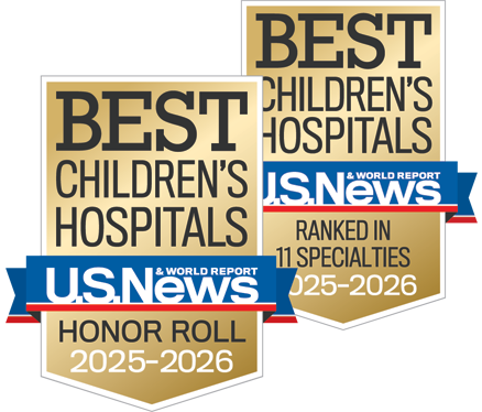 U.S. News & World Report - Best Children's Hospitals: Honor Roll 2025-2026 badge