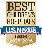 U.S. News & World Report - Best Children's Hospitals: Cancer 2025-2026 badge